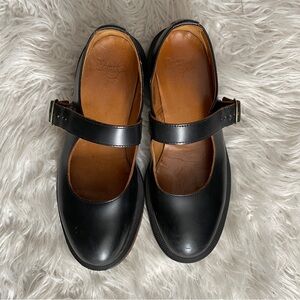 Dr. Martens Indica Black Leather Mary Janes Shoes EU41/US9/UK7
